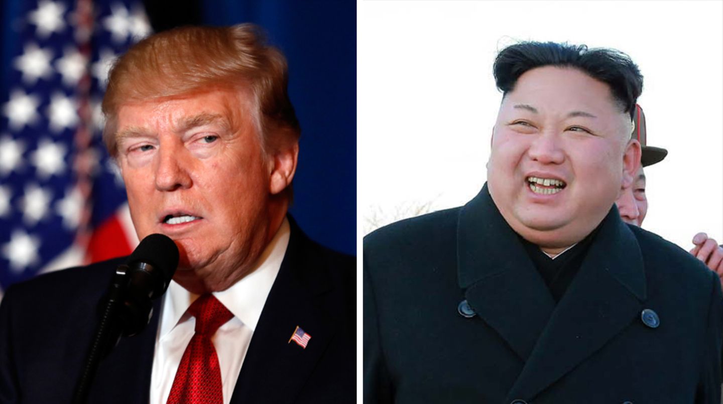 US-Präsident Donald Trump (l.) und der nordkoreanische Machthaber Kim Jong Un