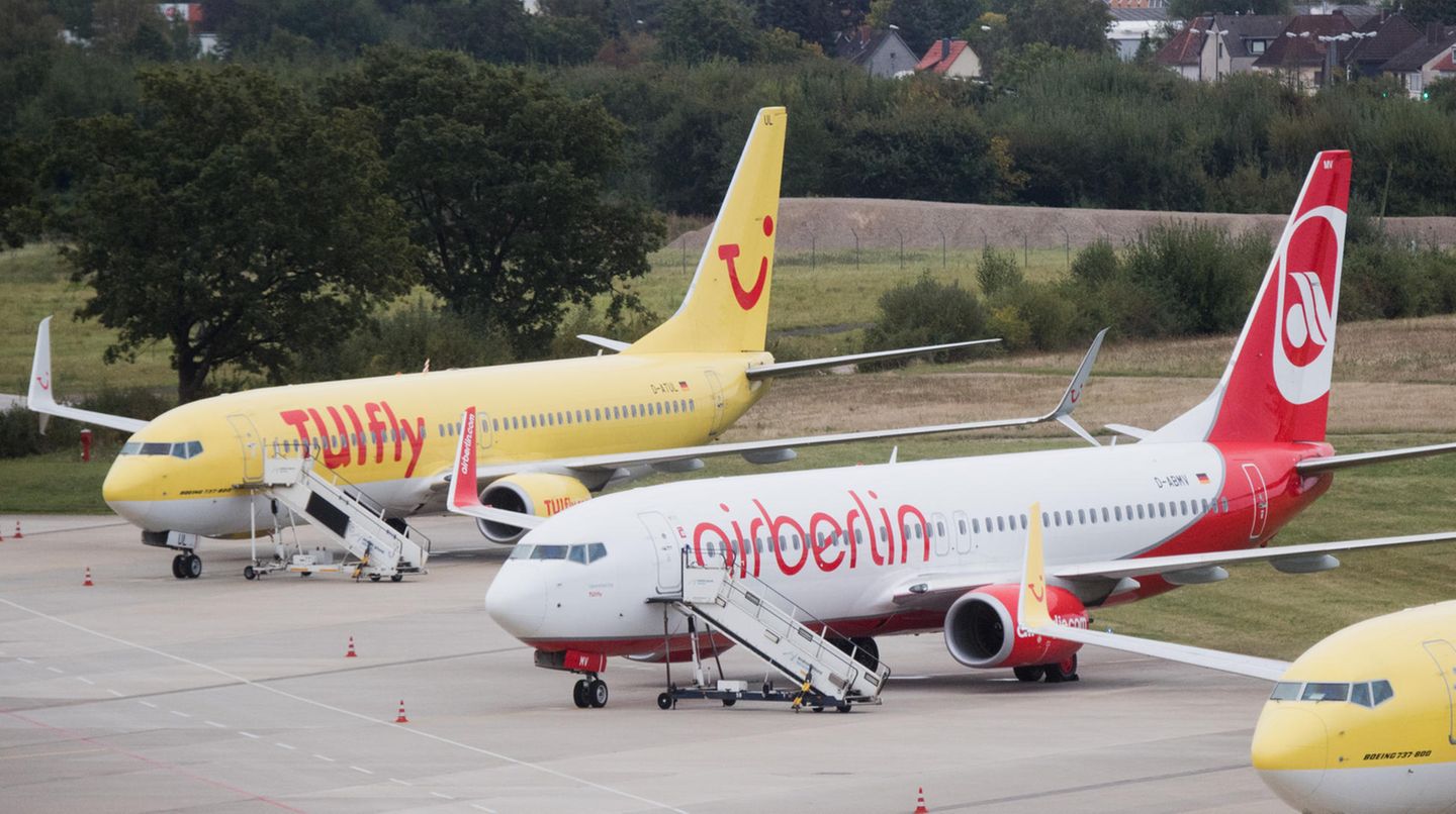 Flugzeuge von Tui und Air Berlin