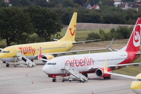 Flugzeuge von Tui und Air Berlin