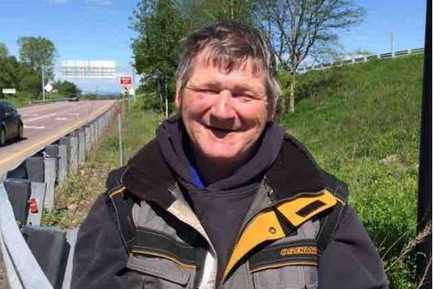 James Pocock an der Autobahnausfahrt 12 in Williston, Vermont, die noch bis vor Kurzem sein zu Hause war