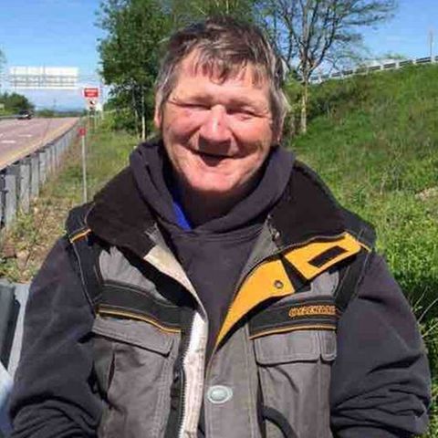 James Pocock an der Autobahnausfahrt 12 in Williston, Vermont, die noch bis vor Kurzem sein zu Hause war