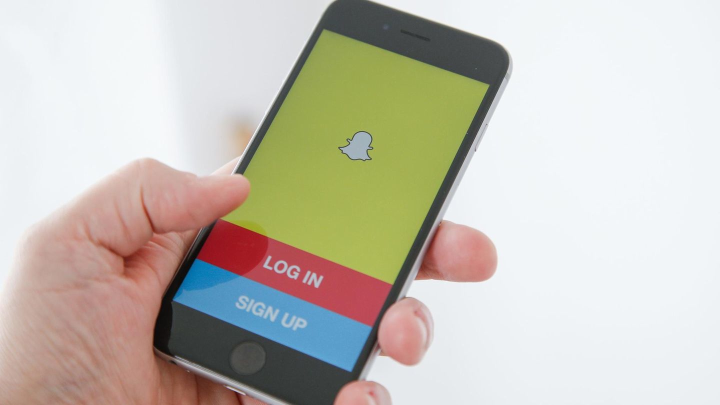 Die App Snapchat wird geöffnet
