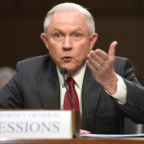 US-Justizminister Jeff Sessions während seiner Aussage vor dem Geheimdienstausschuss des Senats