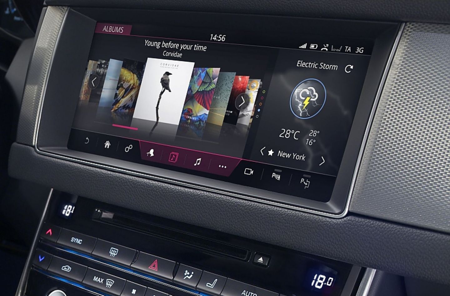 Zehn Zoll misst der Touch-Screen im neuen Jaguar XF Sportbrake.