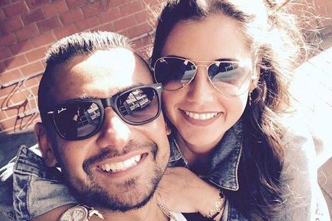 Da lächeln sie noch glücklich in die Kamera: Sarah Lombardi und Michal T.