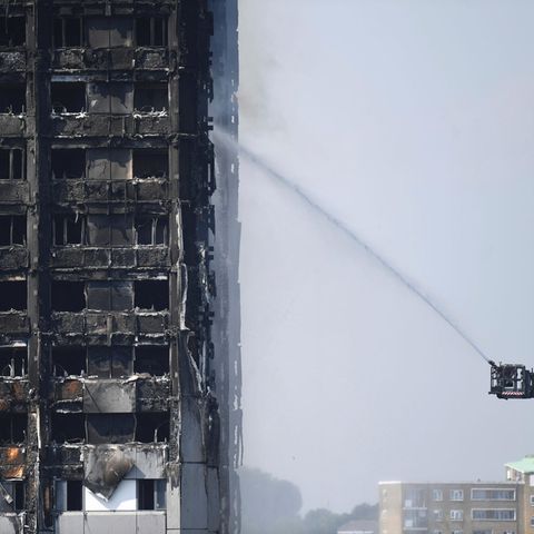 Ausgebrannter Grenfell Tower