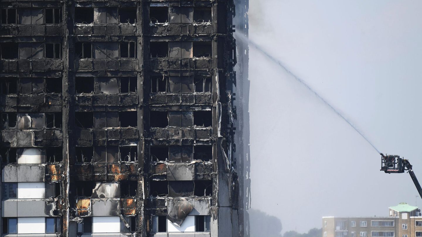 Ausgebrannter Grenfell Tower