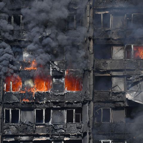 Der Grenfell Tower in London wurde komplett zerstört