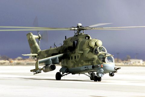 Eine Mi-24 mit voller Ausrüstung.