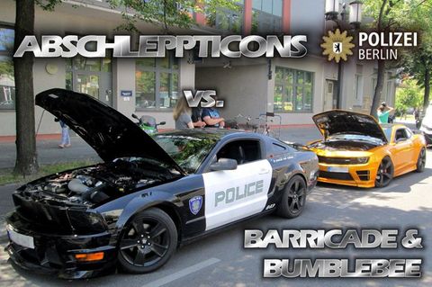 Auf Facebook postete die Polizei Bilder von den gestoppten "Transformers"-Showcars