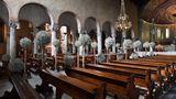 Die Hochzeit fand in der San Giusto Kathedrale in Triest statt.