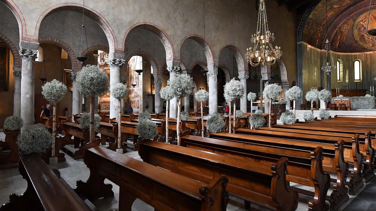 Die Hochzeit fand in der San Giusto Kathedrale in Triest statt.