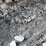 In dem ausgebrannten Zimmer ist nichts mehr zu erkennen