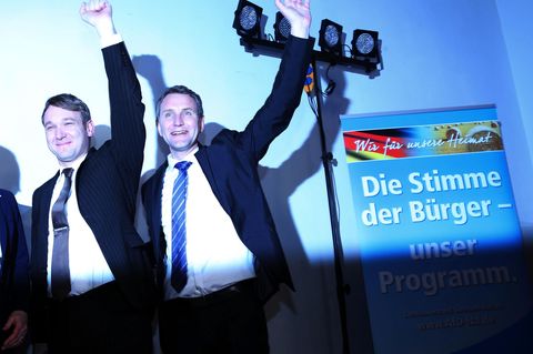 AfD: Sachsen-Anhalt-Spitzenkandidat Andre Poggenburg und Björn Höcke