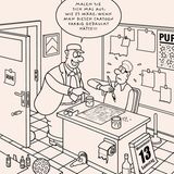 Cartoon zum Tag des Notrufs: Wo bleibt Feuerwehrmann Horst?