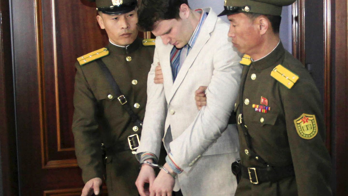 Otto Warmbier beim Prozess im März 2016: Eines der letzten Bilder, das die Welt vom 22-Jährigen sehen sollte