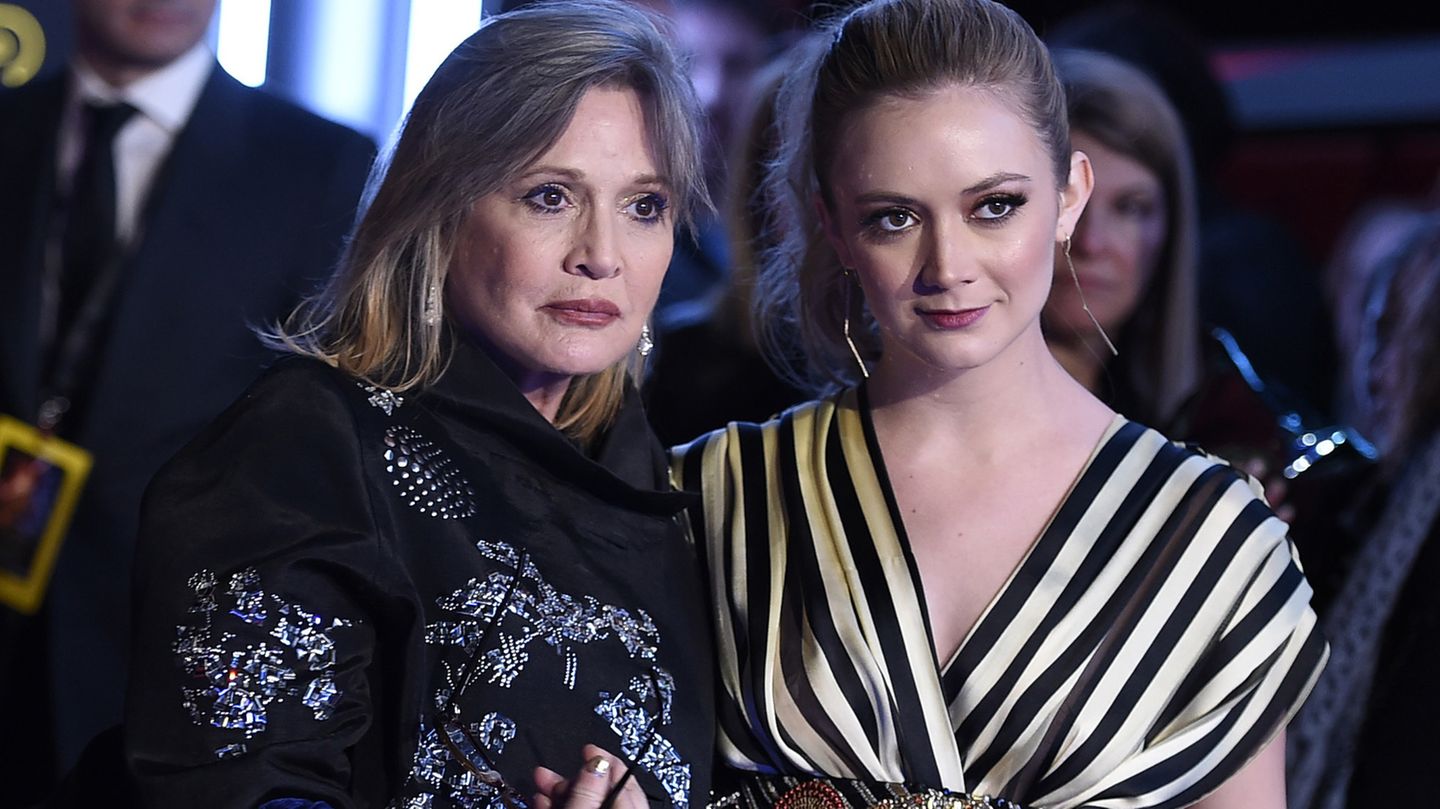 Carrie Fisher mit ihrer Tochter Billie Lourd bei der Weltpremiere von "Star Wars: The Force Awakens"