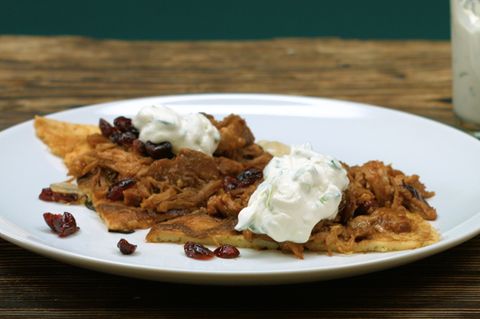 Herzhafter Genuss: Diese Pulled-Pork-Pfannkuchen sind ein Gedicht