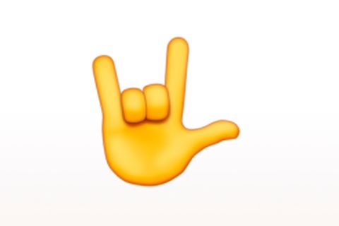 Das Emoji für I Love You