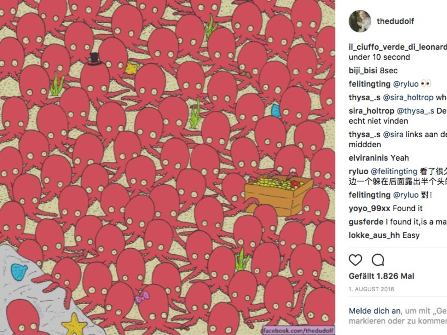 Instagram-Rtsel: In diesem Bild soll ein Fisch versteckt sein | STERN.de