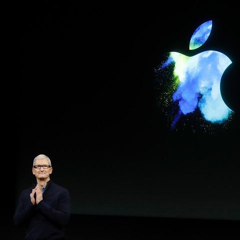 Apple Chef Tim Cook bei der Präsentation des iPhone 7
