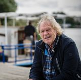 Gunter Gabriel bei den Dreharbeiten zu "Käpt'n Kasi - Auf hoher Spree"