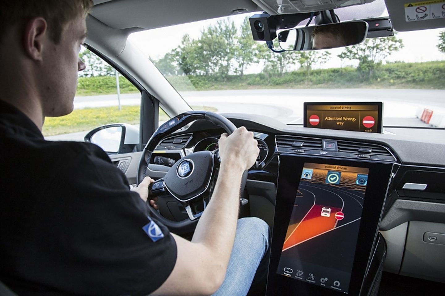 Fährt man gegen die Fahrtrichtung stoppt das Vision Zero Vehicle