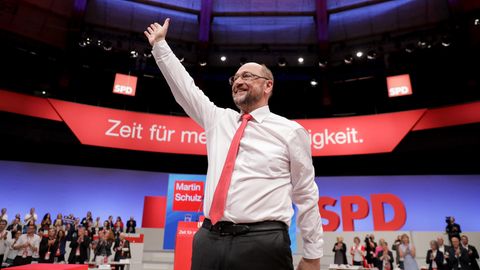 In der SPD wird Kanzlerkandidat Martin Schulz noch gefeiert