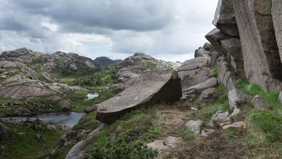 Felsformation "Trollpenis" in Norwegen Felsformation "Trollpenis" in Norwegen