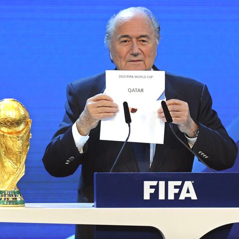 Joseph Blatter im Dezember 2010 bei der Verkündung von Katar als Austragungsland für die Fußball-WM 2022