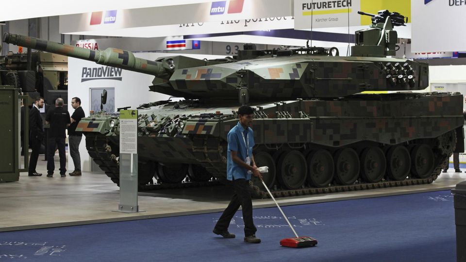 Rheinmetall-Panzer auf einer Rüstungsmesse in Abu Dhabi