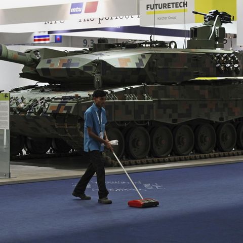 Rheinmetall-Panzer auf einer Rüstungsmesse in Abu Dhabi