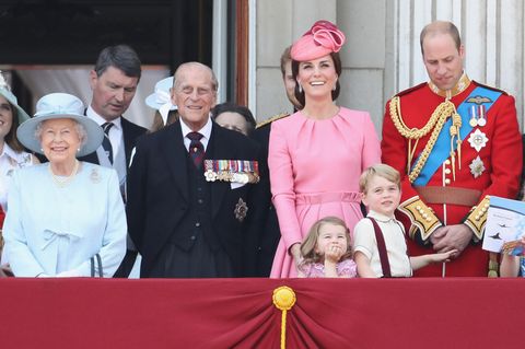 Die britischen Royals bei der Geburtstagsparade für die Queen