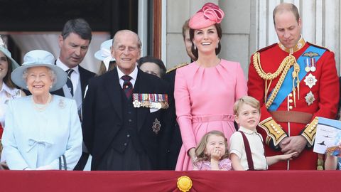 Die britischen Royals bei der Geburtstagsparade für die Queen