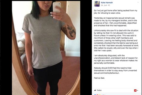 Der Facebook-Post von Kate Hannah aus England mit einen angehängten Foto.