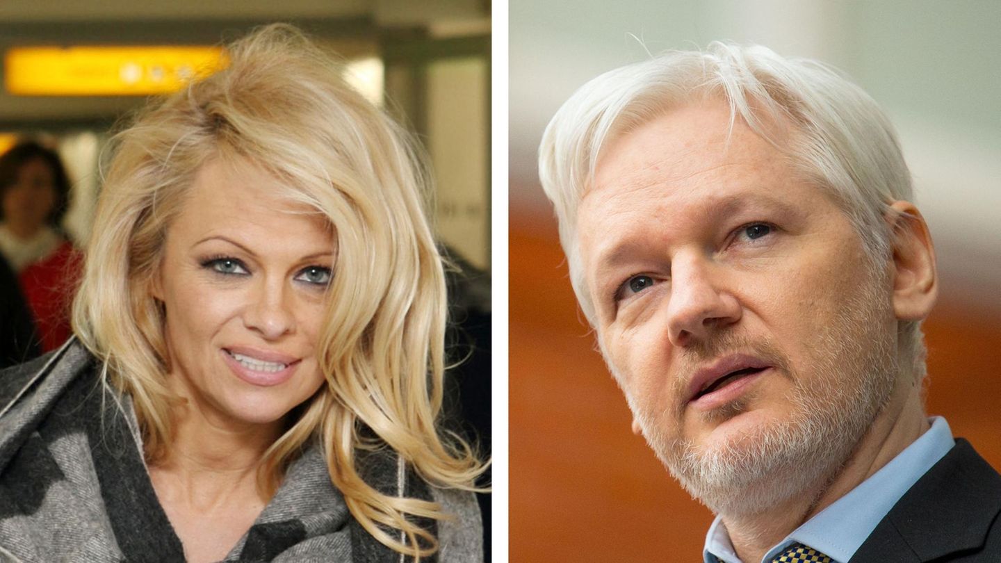 Pamela Anderson und Julian Assange Pamela Anderson und Julian Assange