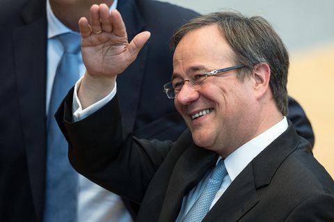 Der neue Ministerpräsident von NRW, Armin Laschet, im Düsseldorfer Landtag