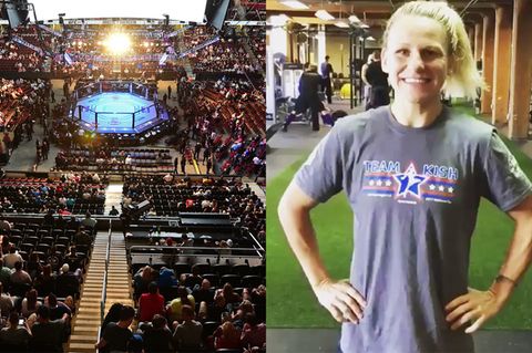 Mal­heur im Octagon: UFC-Kämpferin macht sich vor laufenden Kameras in die Hose