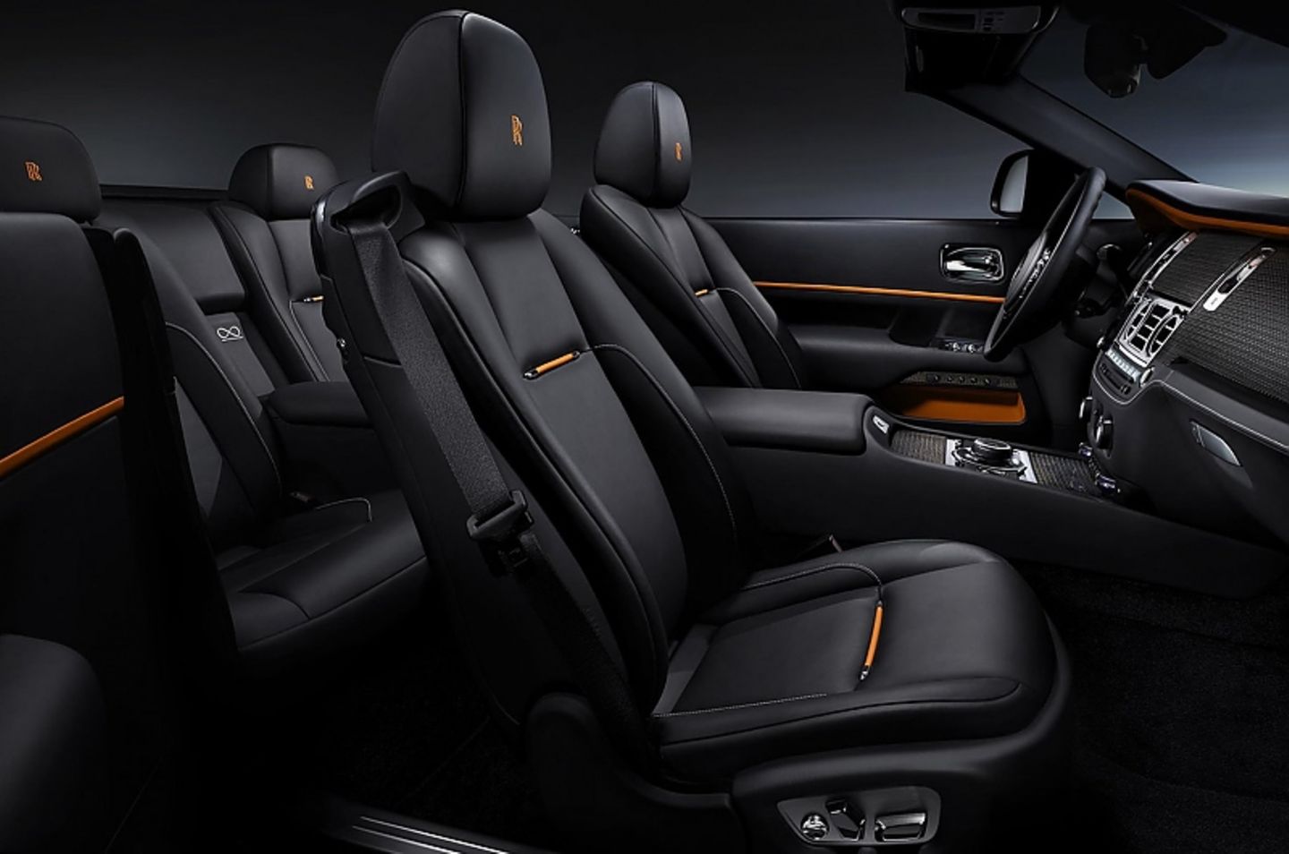 Rolls Royce Dawn Black Badge - schwarzes Leder im Innenraum