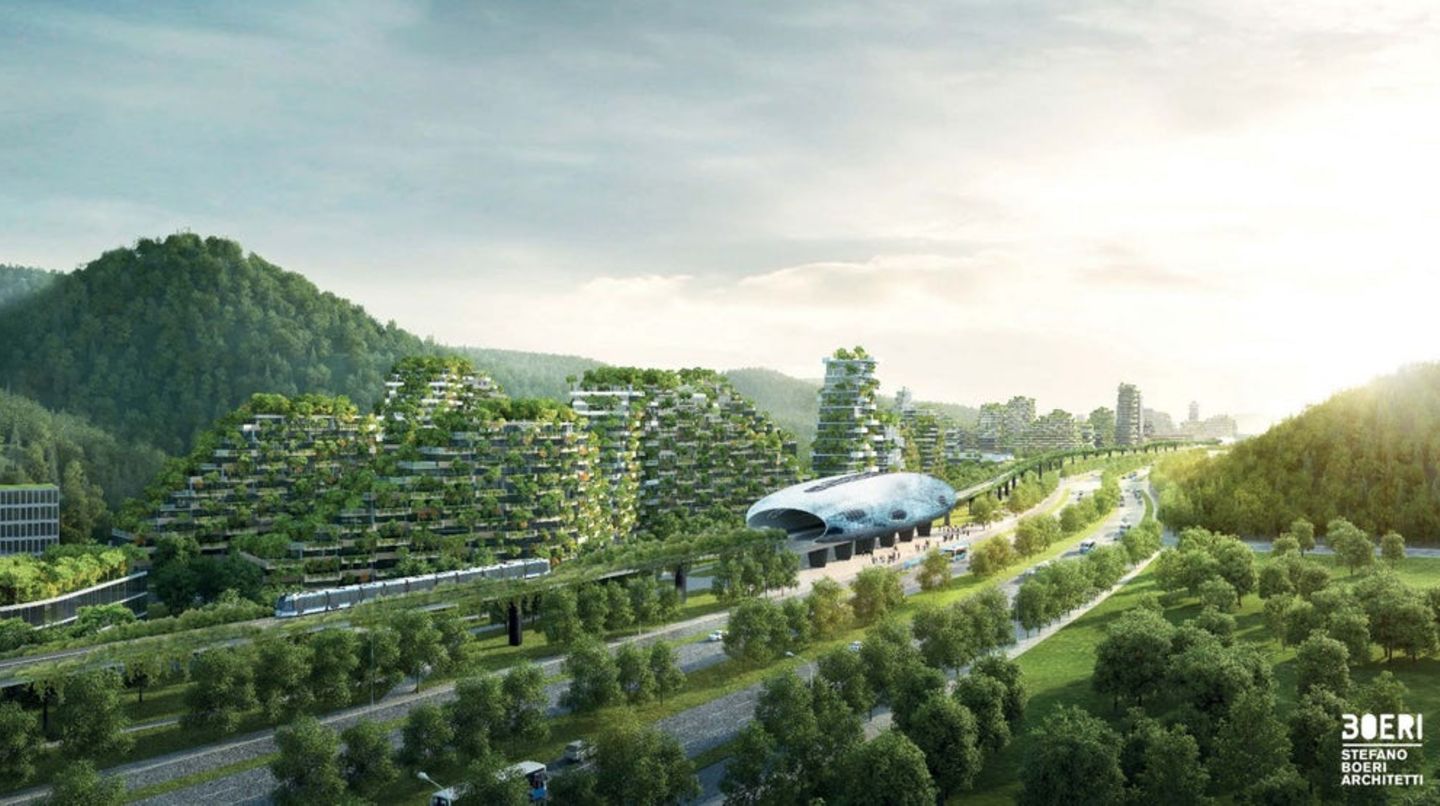 Bauzeit bis 2020: Nur die Haube des Bahnhofs ist von der Stadt zu erkennen. Nur die Haube des Bahnhofs ist von der Stadt zu erkennen.