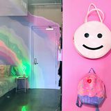 Kleiner Rucksack und Smiley-Tasche