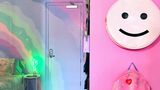 Kleiner Rucksack und Smiley-Tasche