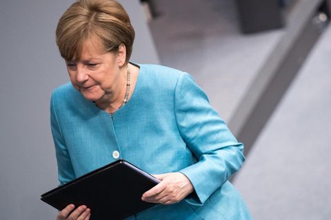 Bundeskanzlerin Angela Merkel im Deutschen Bundestag bei Beratungen zum G20-Gipfel in Hamburg