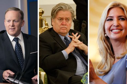 Sean Spicer, Stephen Bannon und Ivanka Trump arbeiten im Weißen Haus für Donald Trump