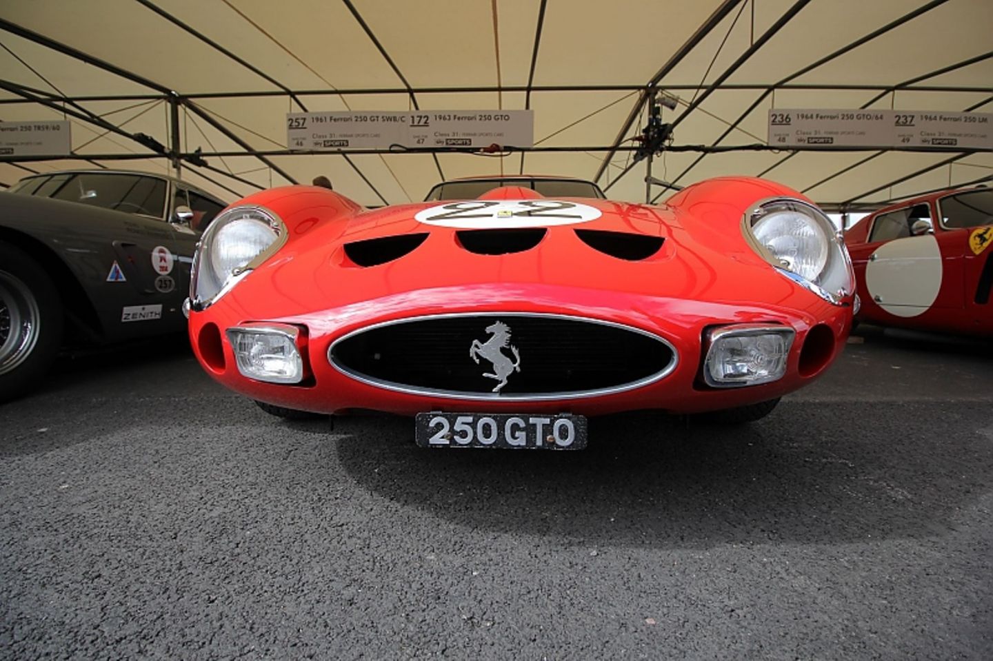 Der Ferrari 250 GTO von Nick Mason wird auf fast 50 Millionen Euro geschätzt.