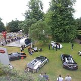 Wenn alle acht Bugattis auf ihrem Platz stehen (ein Chiron ist gerade auf der Strecke unterwegs), sind hier 9.404 PS zu sehen.