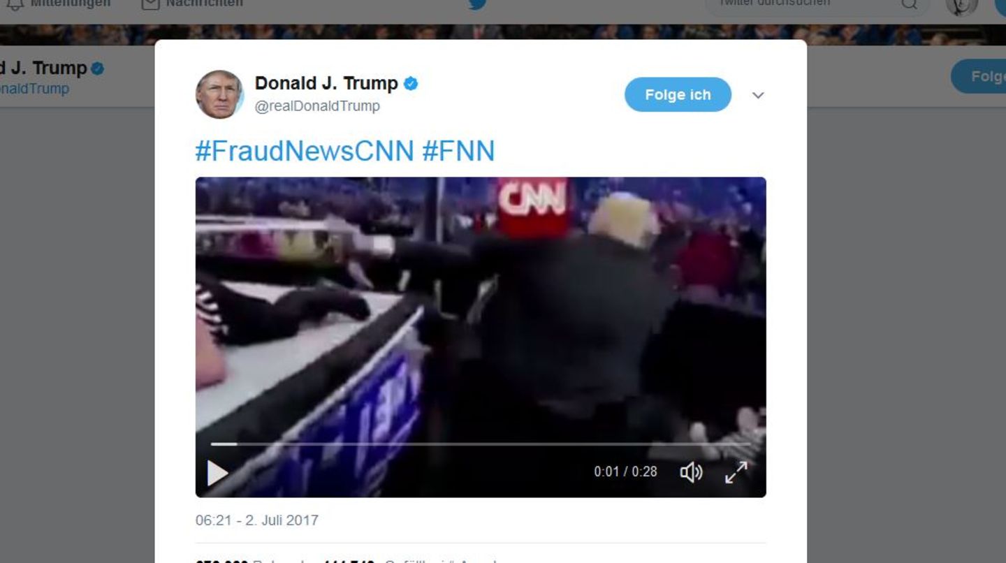 Donald Trump verprügelt CNN