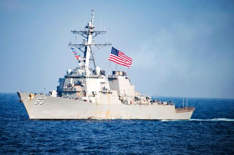 USA provozieren China: Das US-Kriegsschiff "USS Stethem" im Südchinesischen Meer