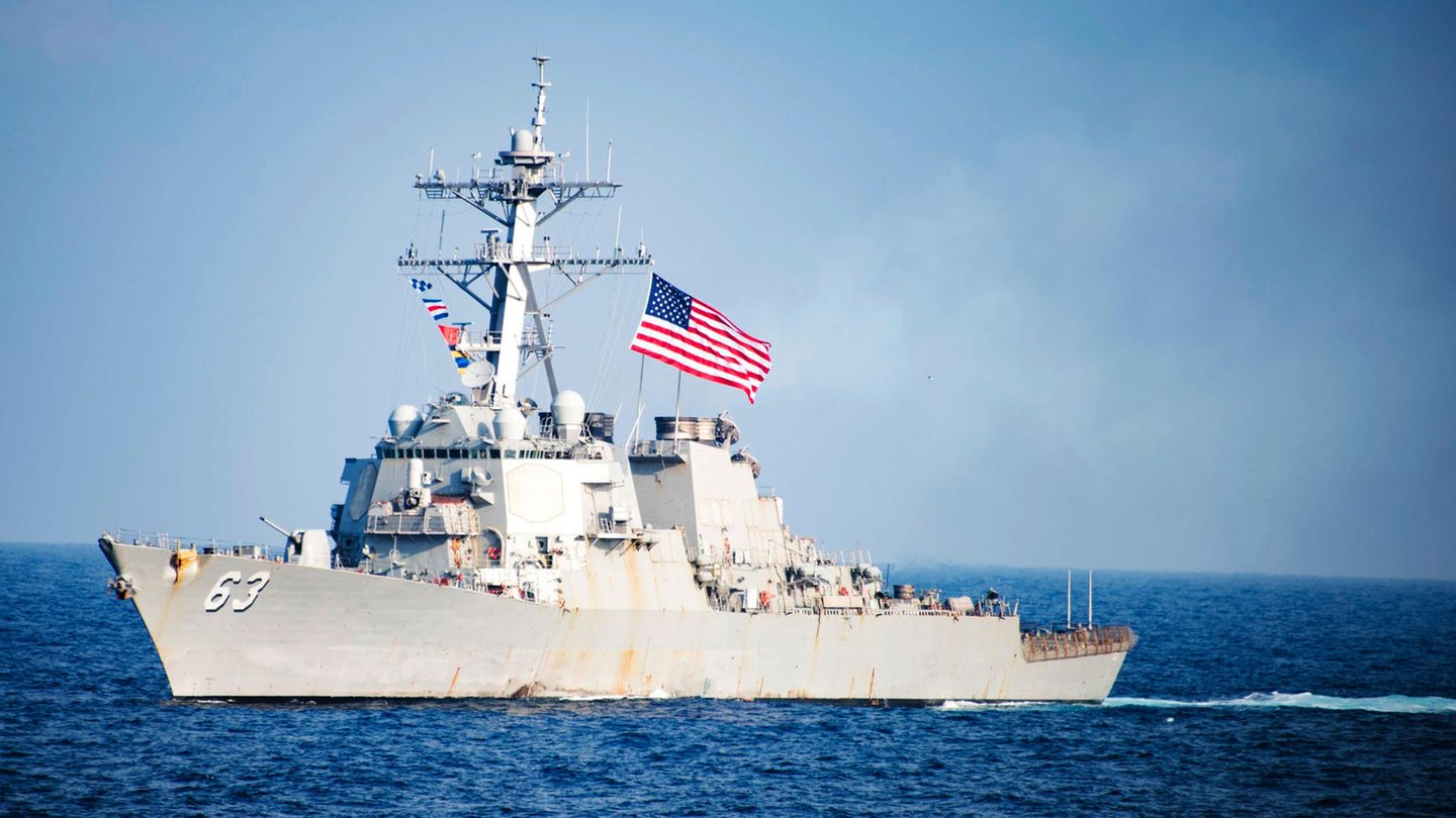 USA provozieren China: Das US-Kriegsschiff "USS Stethem" im Südchinesischen Meer