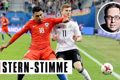 Aufreger im Confed-Cup-Finale: Der Ellbogencheck des Chilenen Gonzalo Jara gegen Deutschlands Timo Werner